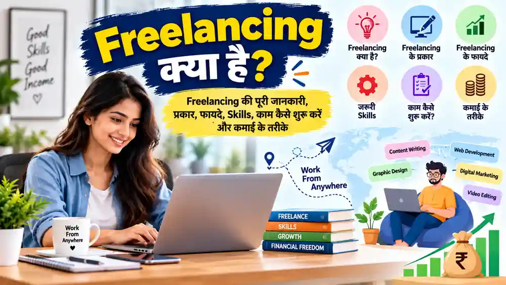 Freelancing क्या है – laptop पर काम करते freelancer और online earning के तरीके